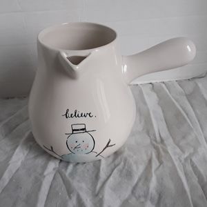 Rae Dunn Believe Snowman Hot Chocolate Pot